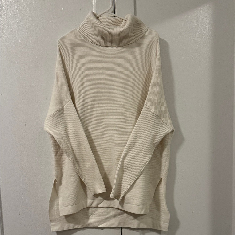 Amazon Cream Cowl Neck Sweater